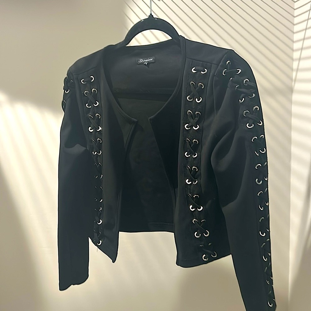 Shinestar Gothic Lace-Up Cardigan